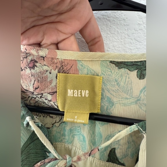 Anthropologie Maeve maxi dress tan floral size 2 - Picture 11 of 11